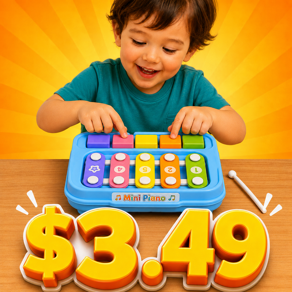2-in-1 Mini Piano & Xylophone (10 Pack) - $3.49 Each
