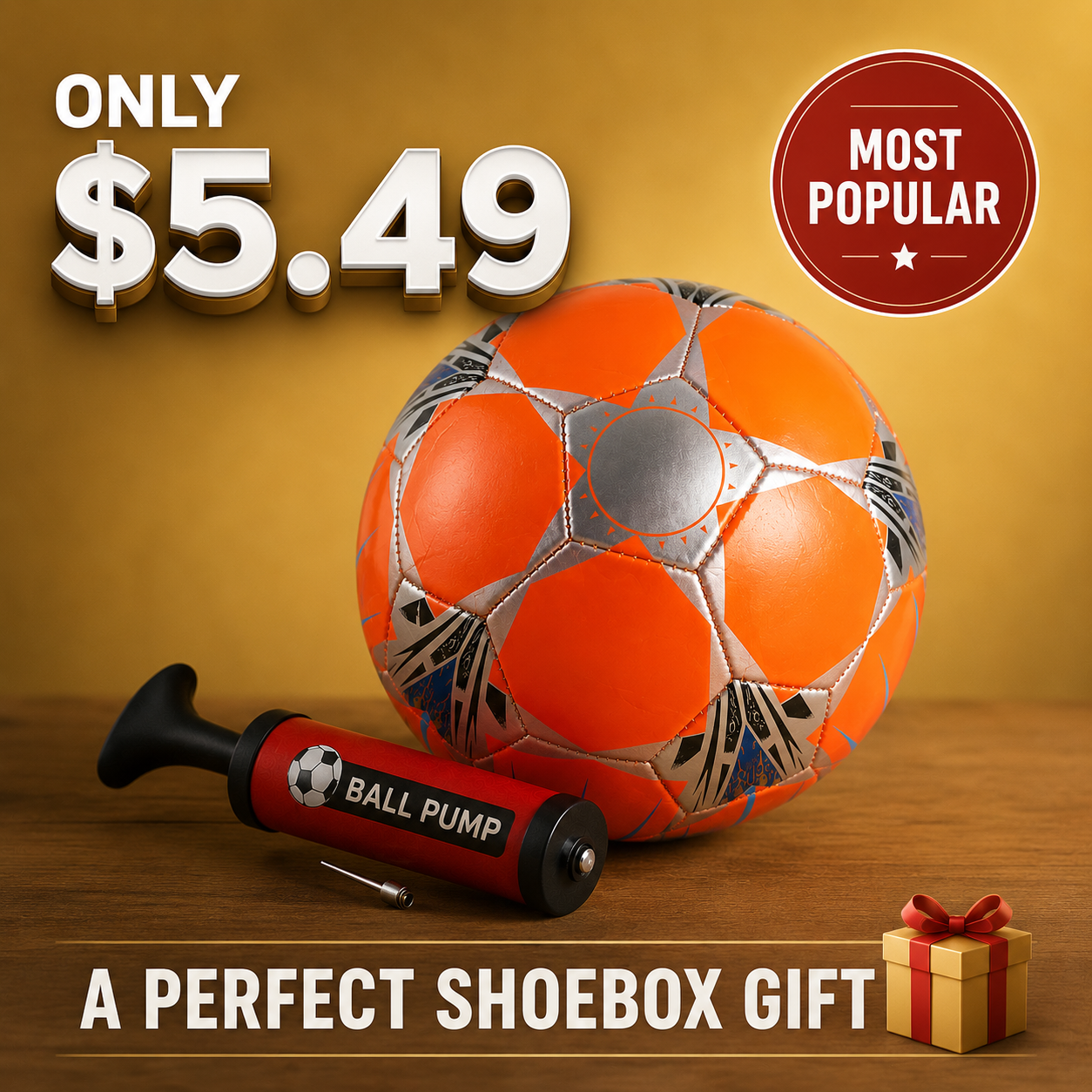 Western Star Soccer WOW Bundle (10 Pack) - Ball, Pump & Needle
