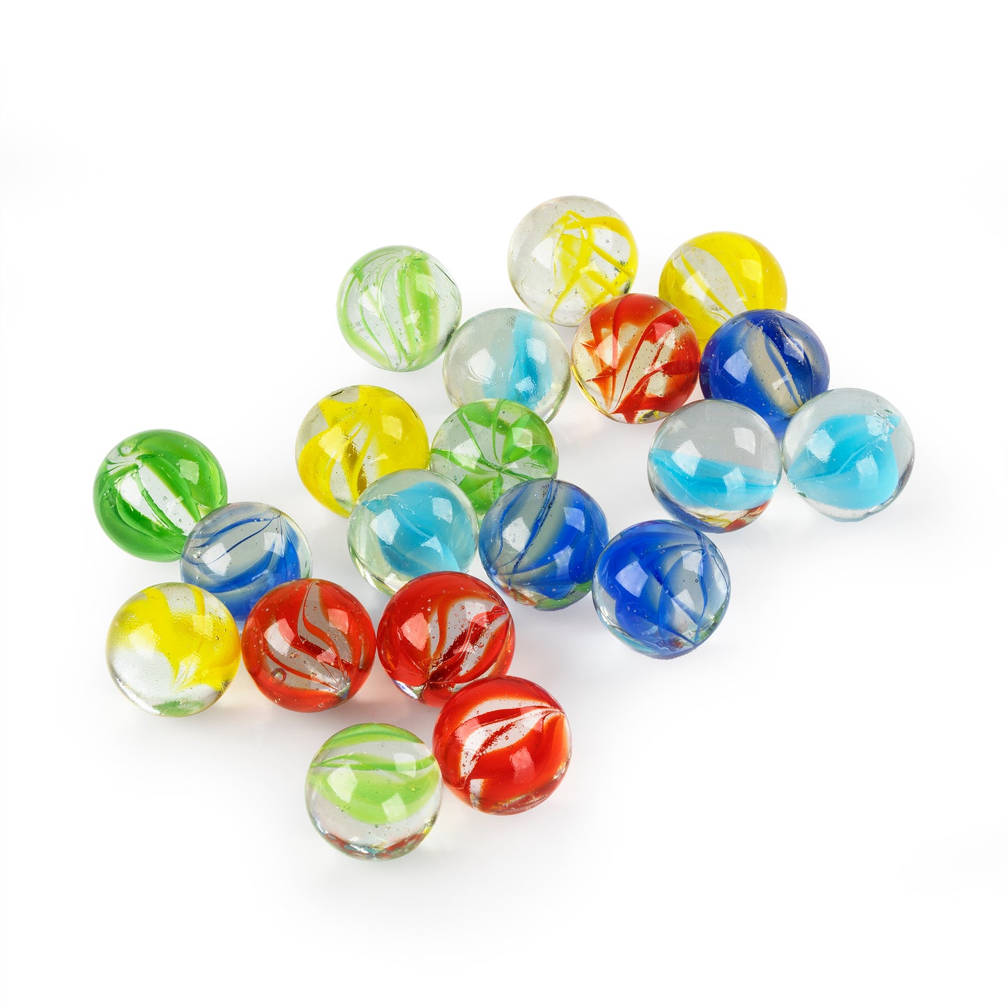 Marbles Glass Cats Eye - 400 Total Marbles! (20 Pack)