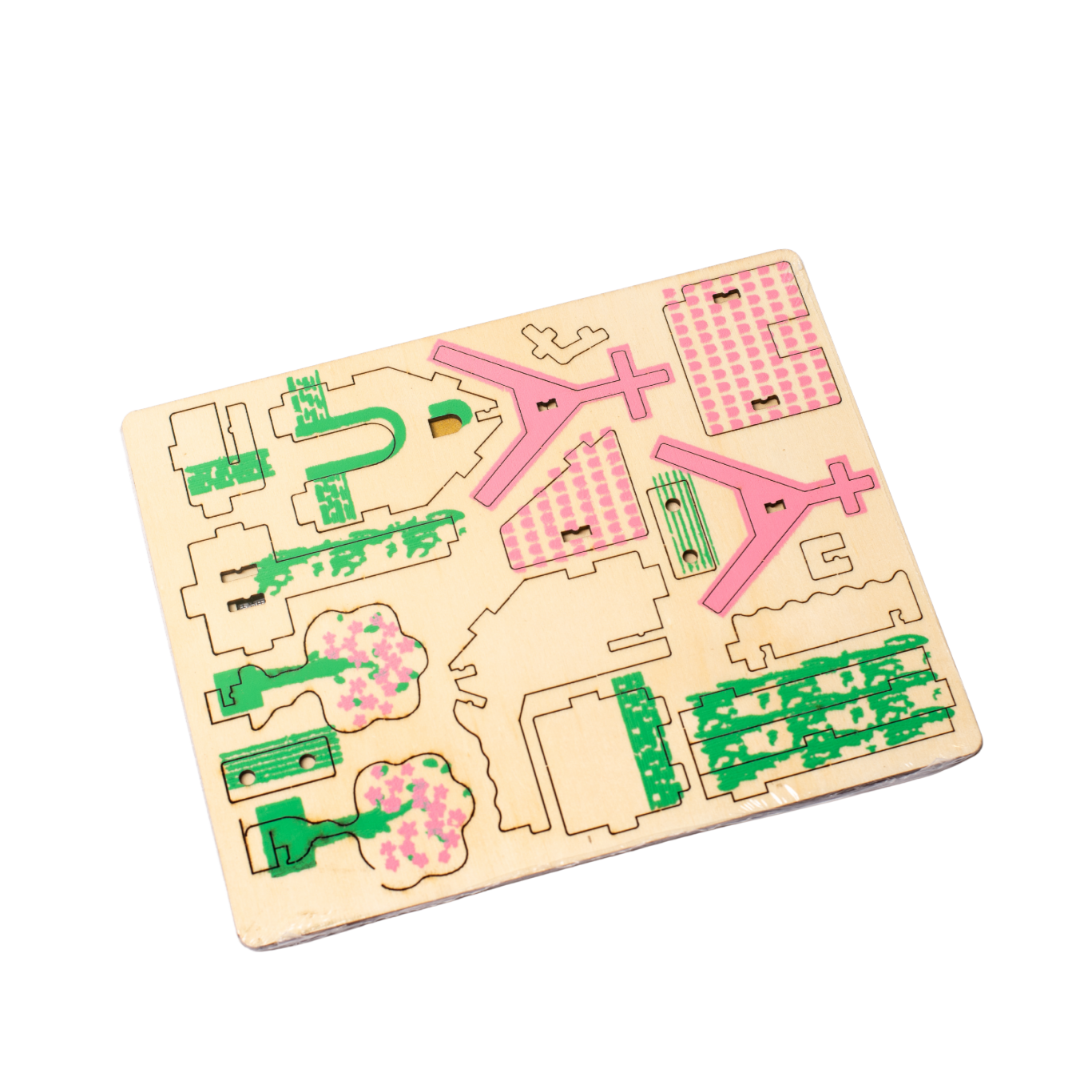 3D Wood Model Set (10 Pack) - Church and Airplane - $0.99 Each