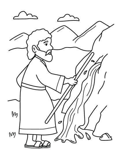 My Bible Story Coloring Books  - 50 High Quality Pages (10 Pack)