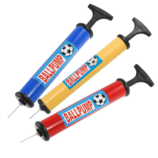 (Pack of 20) Ball Pumps - Red, Yellow, Blue and Green Portable Ball Pump 6" with Needle