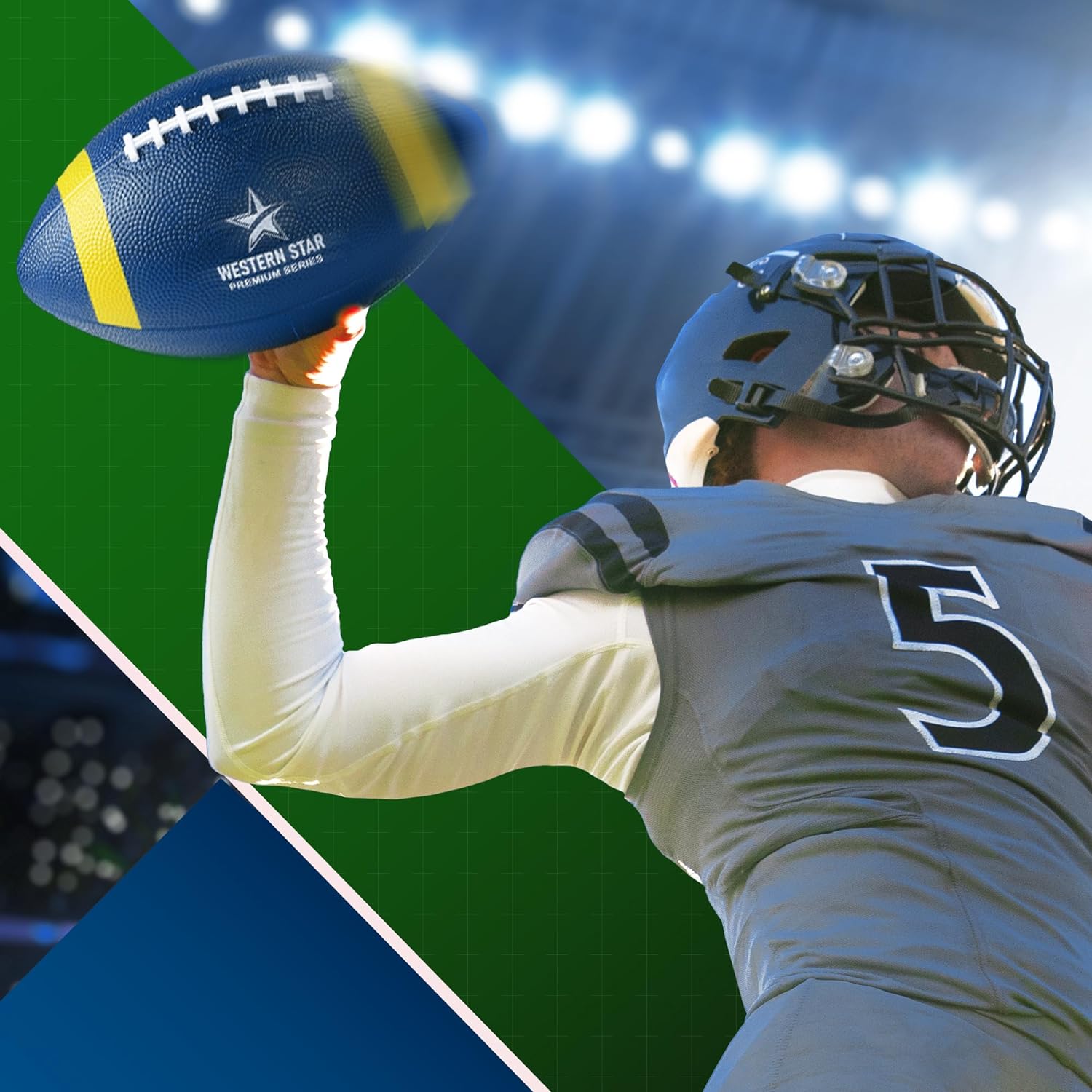 *CLEARANCE* American Footballs (5 Pack) - 5 Color Varieties - With Pumps - Starting at $2.99