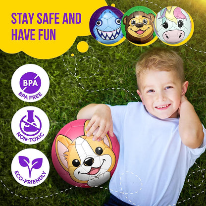 Animal Friends Size 3 Soccer Balls for Kids