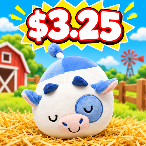 Cow Plush (6 Pack) Blueberry Blue Squishable Animal Stuffy, $3.25 Each