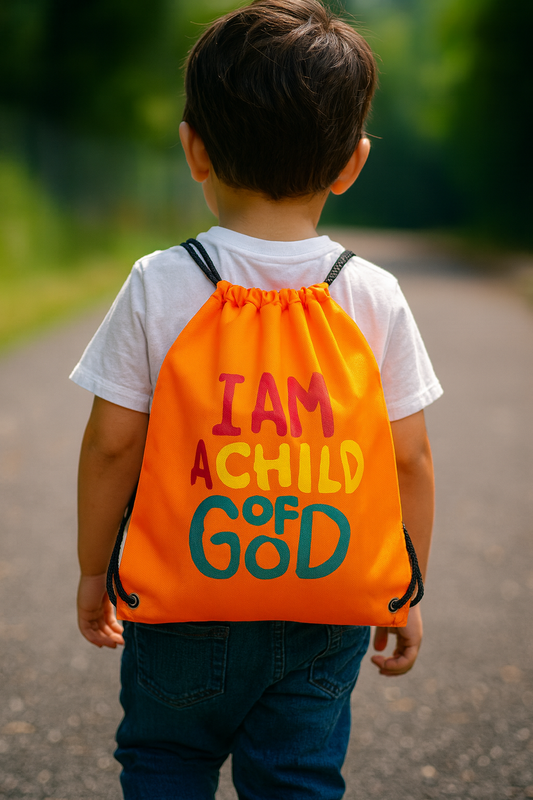 "I Am A Child of God" Drawstring Bag (20 Pack) - Assorted Colors
