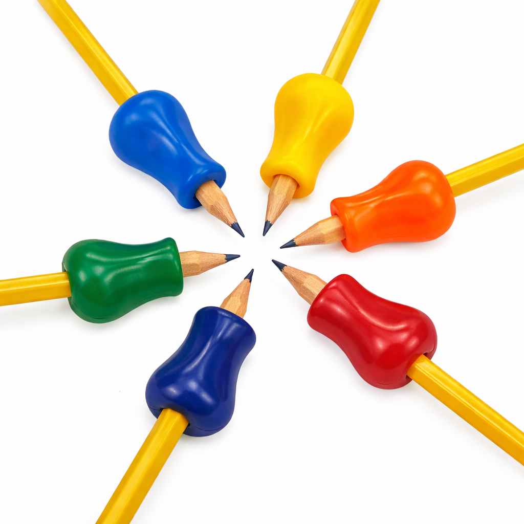 Pencil Grips (30 Pack) Trains Handwriting - Soft Silicone, Ergonomic Design, Ambidexrous - For Small and Large Hands - $0.45 Each