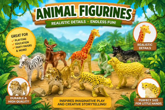 Mini Animal Figurines, Set of 12 (5 Pack) Assorted Toy Creatures - $1.99 per pack