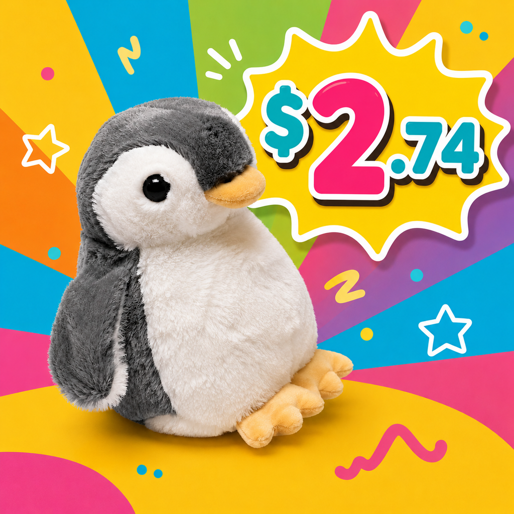 Penguin Stuffed Animal (10 Pack) Adorable, Soft Plush for Kids - $2.74 Each