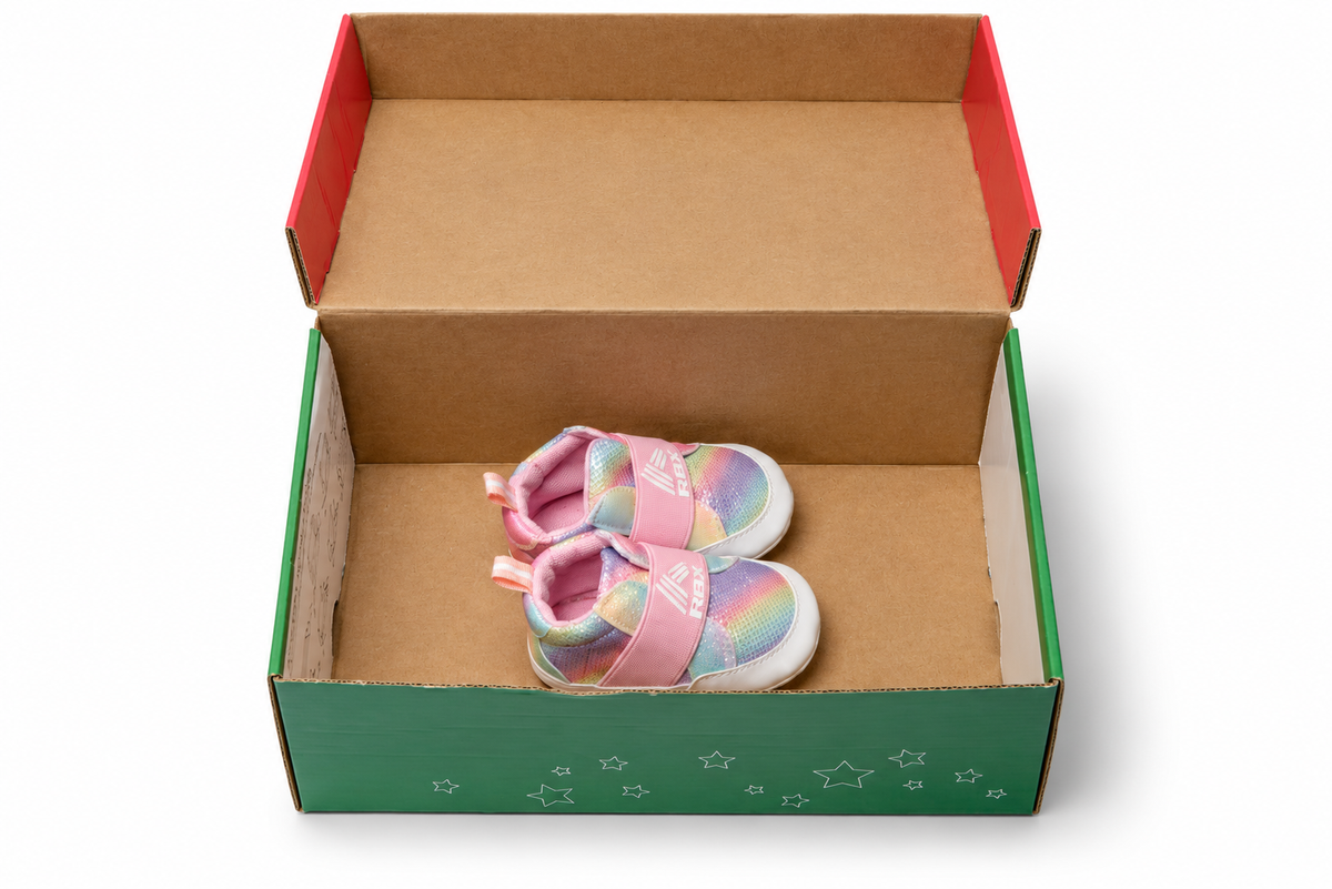 Toddler Shoes 2-4 (6 Pack) Rainbow Sparkles, Slip-On - $2.25 Each
