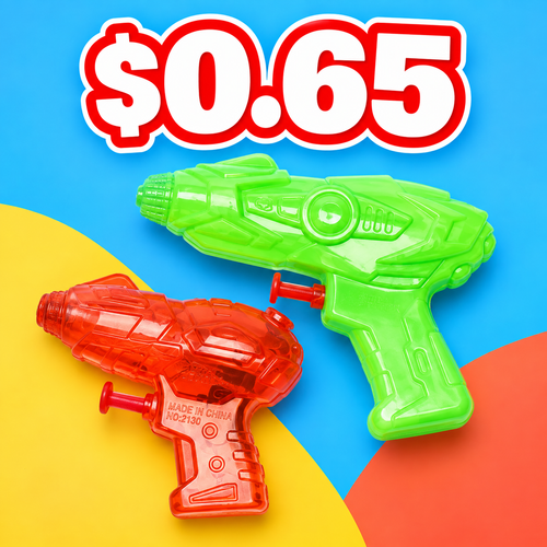 Water Toy (24 Pack) Kids' Water Shooter 2 Blasters in Each Pack! - $0.65 Each