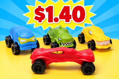 Squish & Stretch Toy Cars (12 Pack) Unique, Fun Gift - Durable Squish Fidget Toy, $1.40 Each
