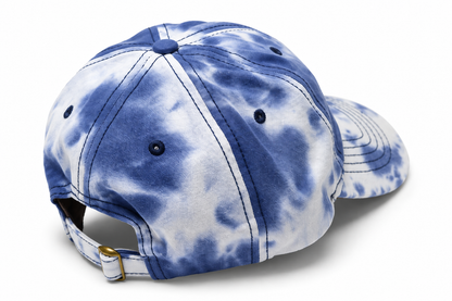 Baseball Cap (12 Pack) Tie Dye Blue and White - Adjustable Size, $0.99