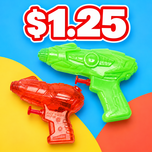 Water Toy (24 Pack) Kids' Water Squirt Shooter, 2 Blasters in Each Pack! - $1.25 Each
