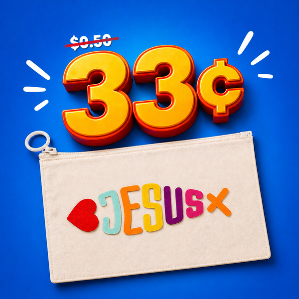 Pencil Pouch - Jesus Fish (30 Pack) - School Supplies Bag - $0.33 Each