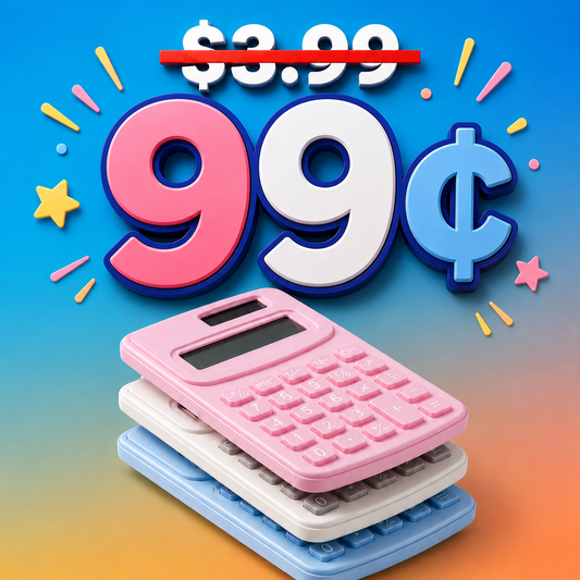 Solar Calculators (20 Pack) - Assorted Colors - $.99 Each