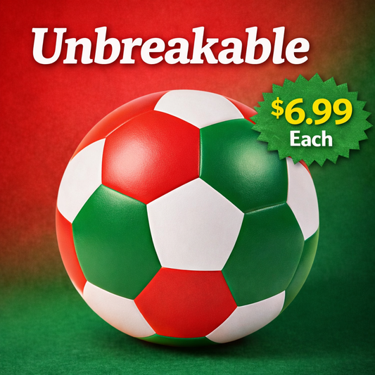 UnBreakable Rubber Soccer Balls Size 5 (10 Pack) - W/ Pumps - $6.99 Each
