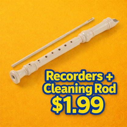 Recorders with Cleaning Rod & Finger Chart (5 Pack) - $1.99 Each
