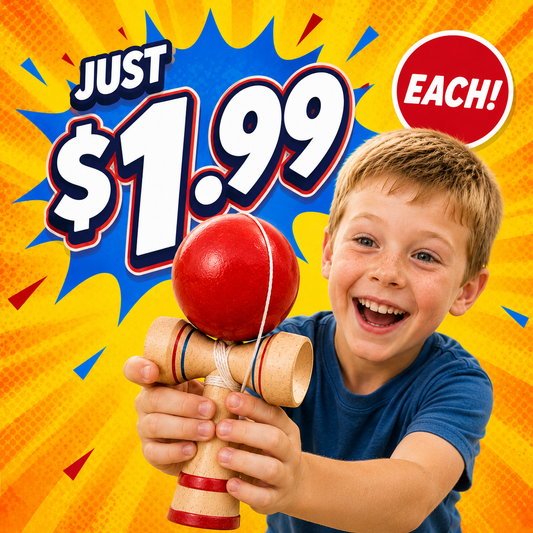 Classic Ball and Cup Game (5 Pack) - 5 Assorted Colors - $1.99 Each