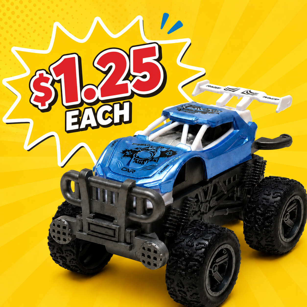 Monster Truck (12 Pack) Multiple Colors - $1.25 Each