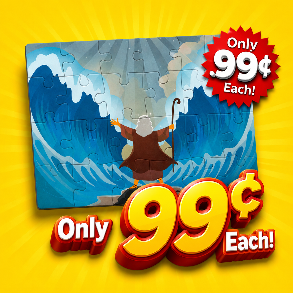 MyBible Jigsaw Puzzle (2 Pack) - Moses Parting the Red Sea - $0.99 Each
