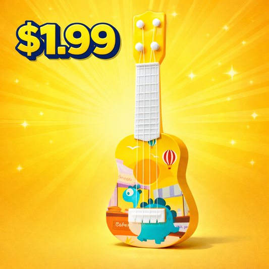 Ukelele for Kids (10 Pack) - 4 Adjustable Strings - Mini Guitar - $1.99 Each
