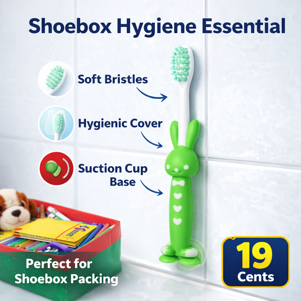 Toothbrushes For Kids (100 Pack) W/ Brush Cover - 19¢ Each