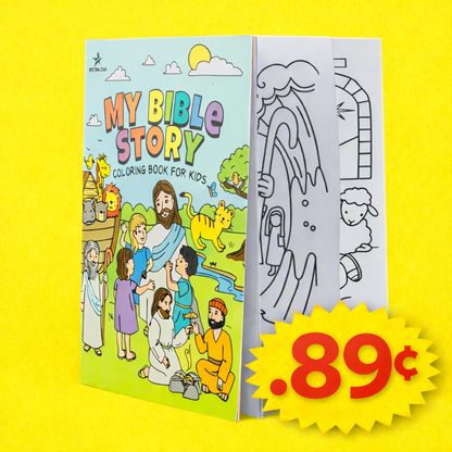 My Bible Story Coloring Books  - 50 Designs (10 Pack) - $0.89 Each