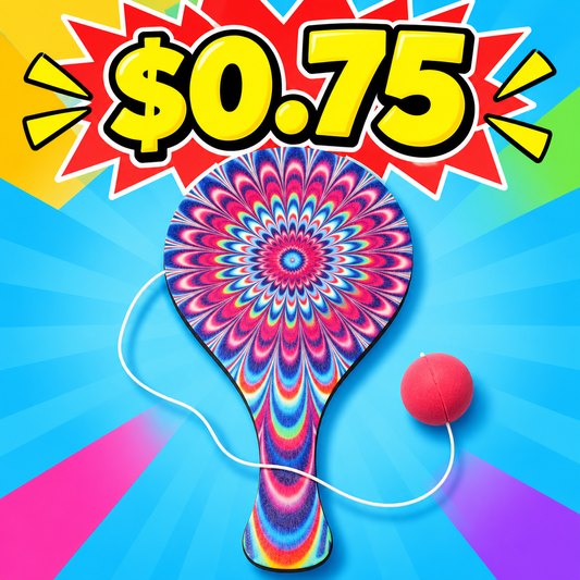 Paddleball (20 Pack) Classic Wood Paddle and Ball Game - $0.75 Each