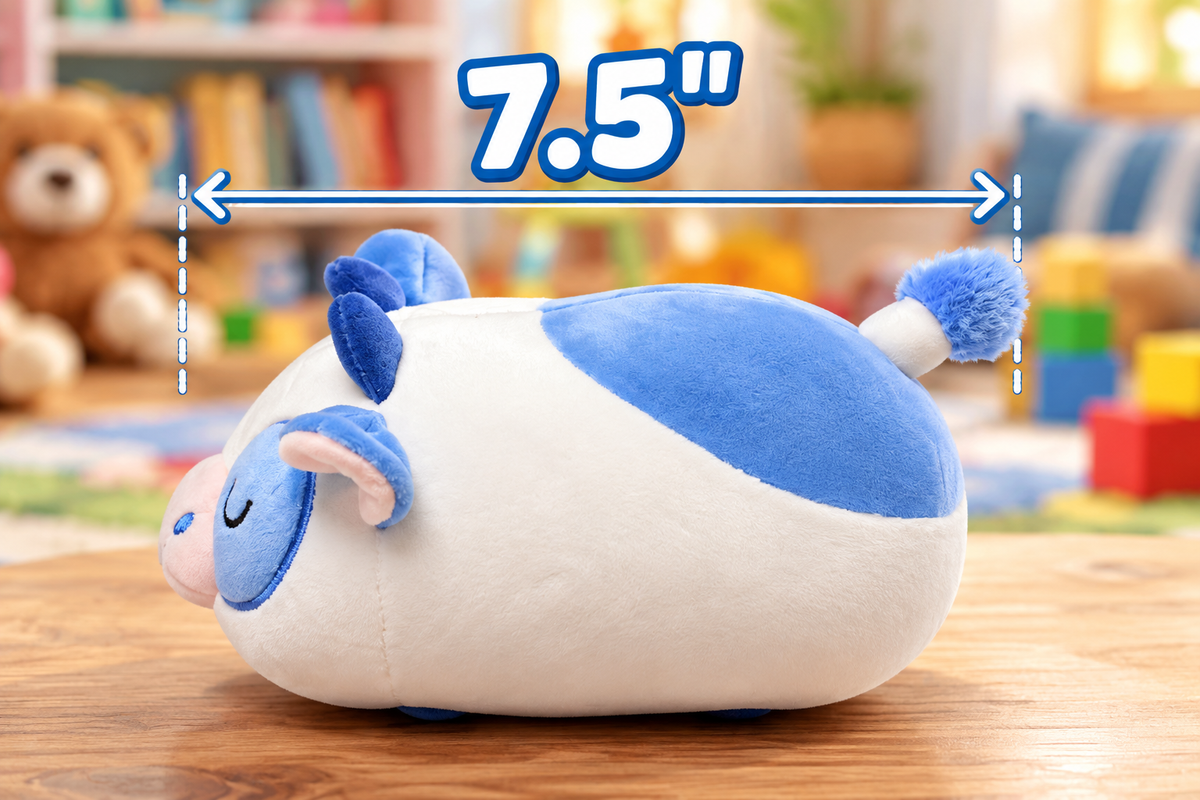 Cow Plush (6 Pack) Blueberry Blue Squishable Animal Stuffy, $3.25 Each