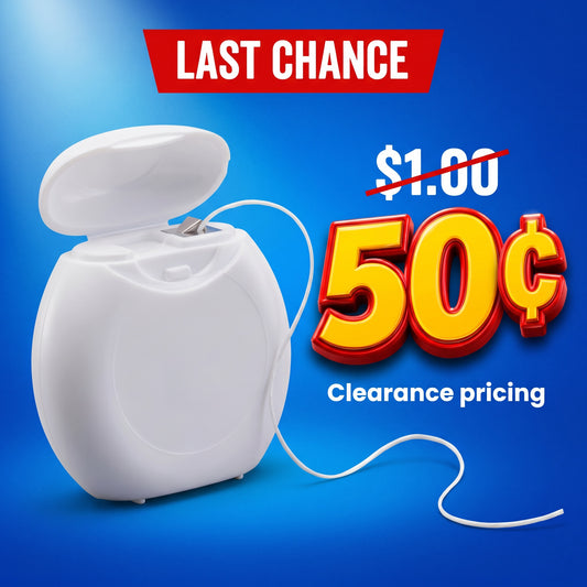 *Clearance* Dental Floss - 54 Yards of Floss (12 Pack) - $0.50 Each
