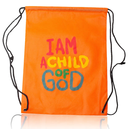 "I Am A Child of God" Drawstring Bag (20 Pack) - Assorted Colors