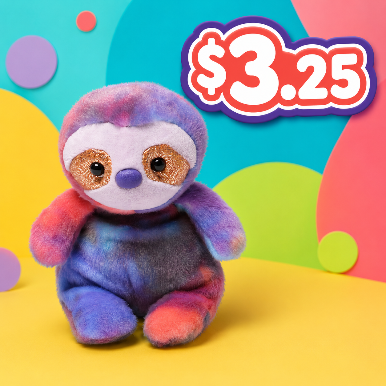Figgy the Sloth - 8" Plush Animal (6 Pack) $3.25 Each