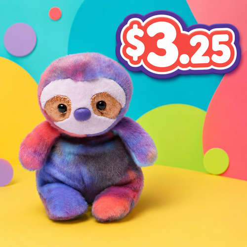 Figgy the Sloth - 8" Plush Animal (6 Pack) $3.25 Each