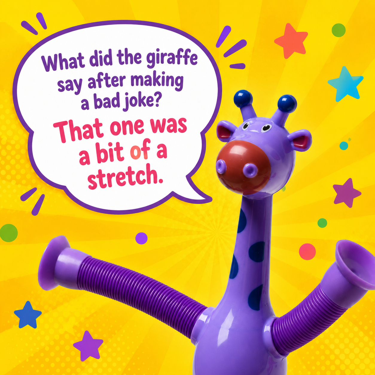 Extendable Giraffe Pop Tube Toys – Pop, Stretch & Bend Sensory Toys (20 Pack) - 75¢ Each