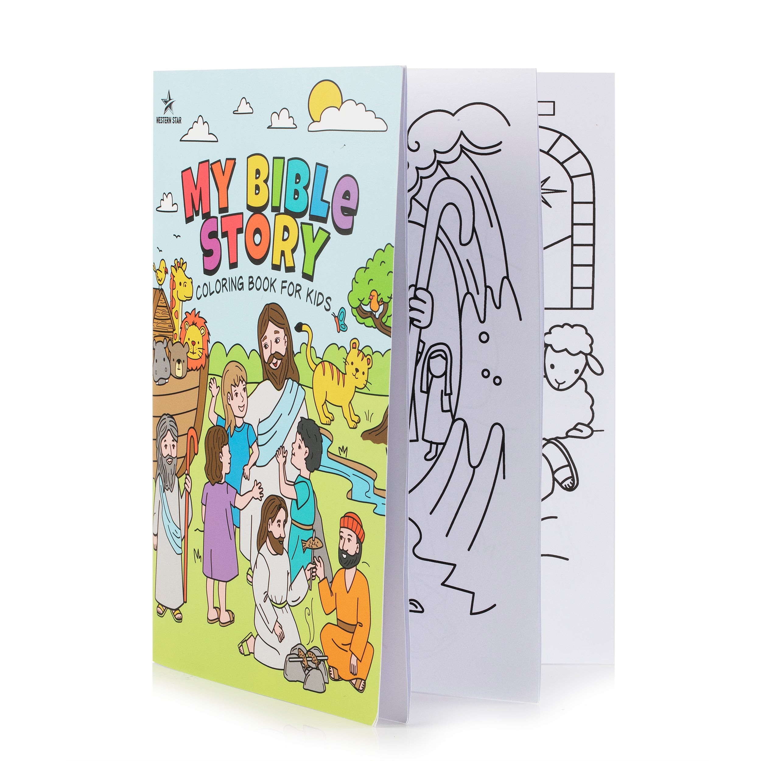 Western Star My  Bible Story Coloring Books - 50 Different Designs! (10 Pack)