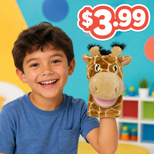 Jolie Hand Puppet - Giraffe, One-Size-Fits-Most (6 Pack) $3.99 Each
