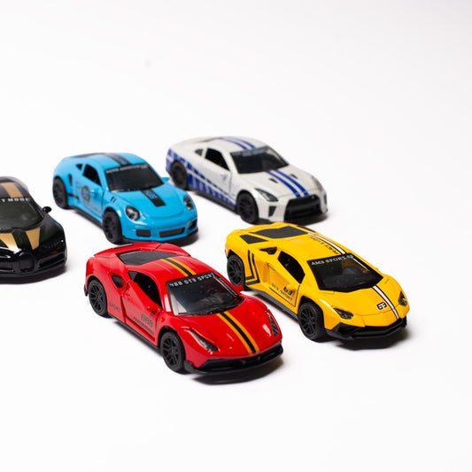 Diecast Model Car (6 Pack) - Pullback, Metal - Larger Than Hot Wheels