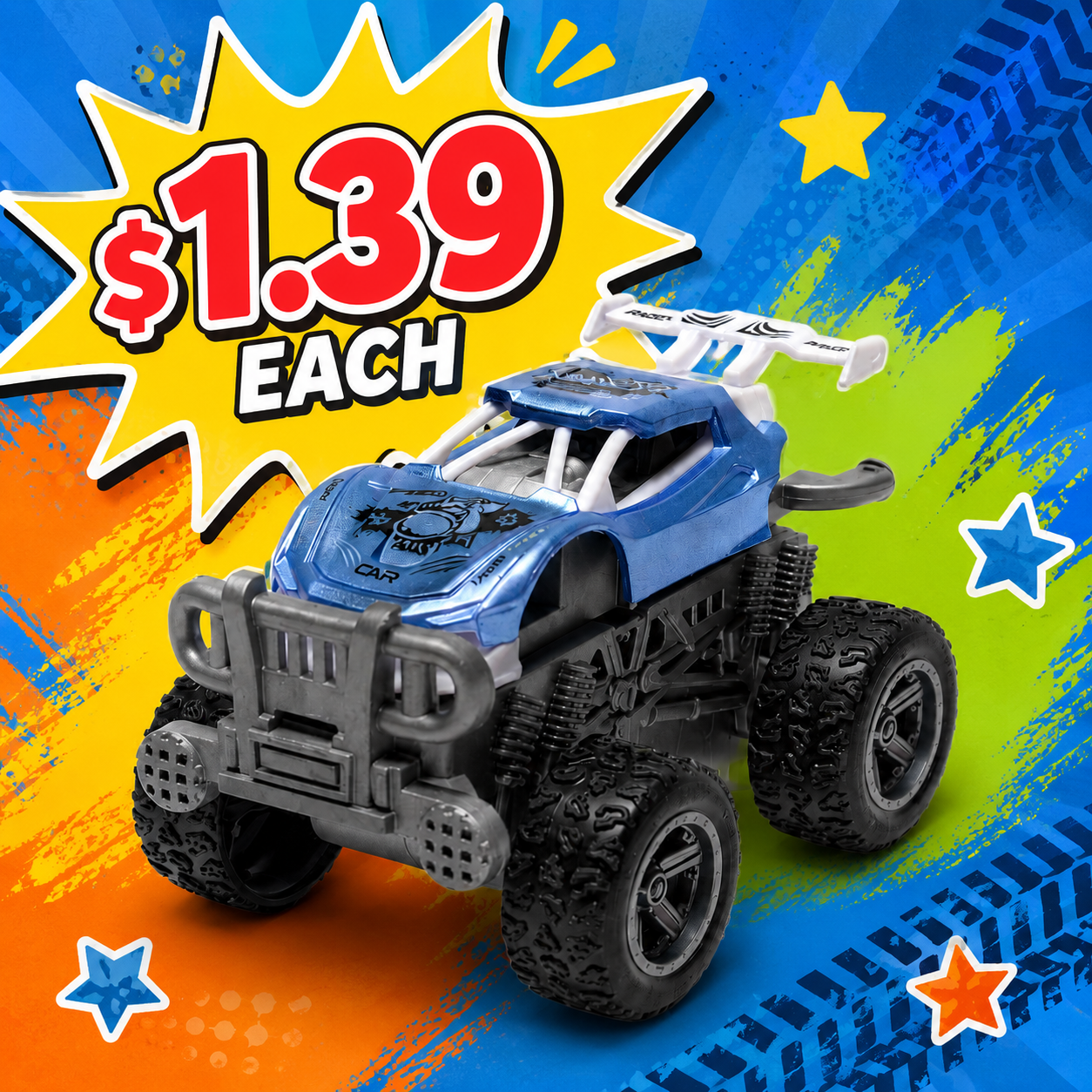 Monster Truck Toy (12 Pack) Assorted Colors - $1.39 Each