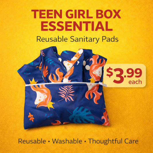 Reusable Pads Set (5 Pack) Absorbent & Compact - Sanitary Product - $3.99 Each