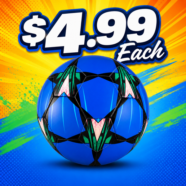 Western Star Soccer Ball (10 Pack) WITHOUT PUMP - Assorted Colors, Size 5 - $4.99 Each