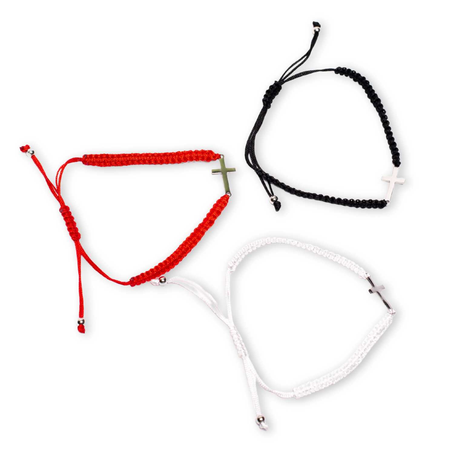 Cross Bracelet (10 Pack) - Adjustable, Multiple Colors