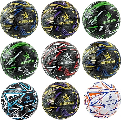 Rubber Basketball Official Size 29.5" - 5 Team Colors