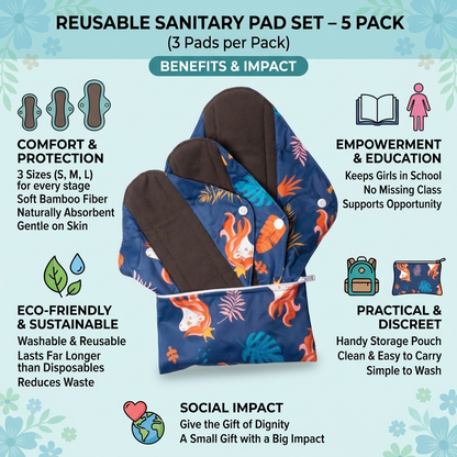 Sanitary Pads Set (5 Pack) Absorbent & Compact - Sanitary Product - $4.99 Each