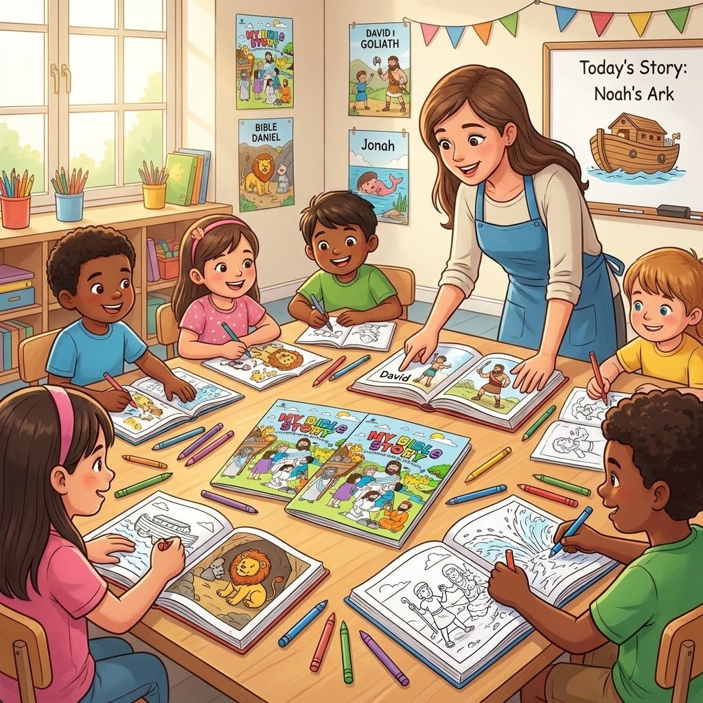 My Bible Story Coloring Books  - 50 Designs (10 Pack) - $0.99 Each