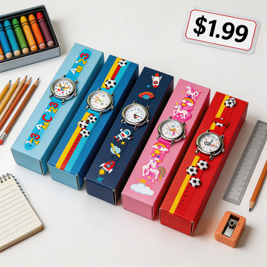 Kids' Watch (10 Pack) - Full Metal Assorted Designs! - $1.99 Each