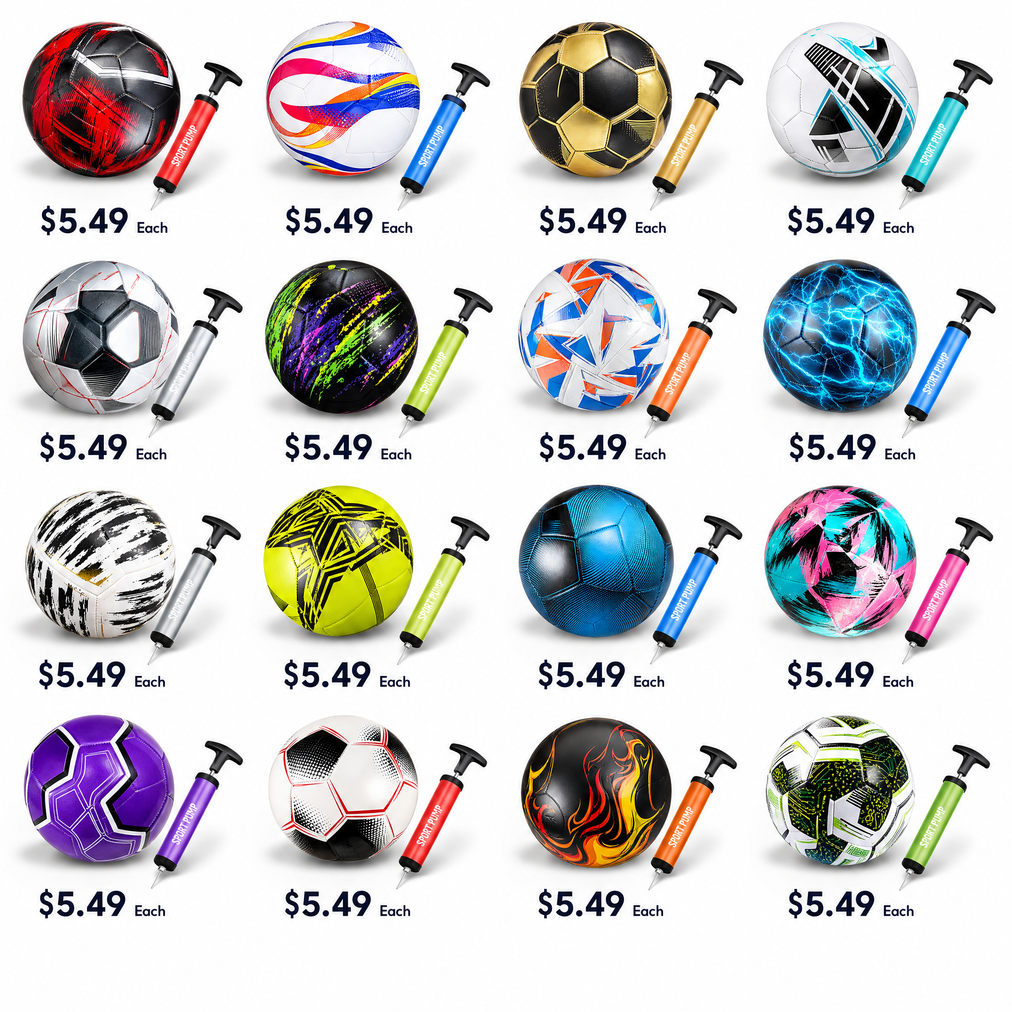 2026 New & Improved - Western Star Soccer WOW Bundle (10 Pack) - Ball, Pump & Needle - Shoebox Favorite - Size 4 & 5 - $5.49 Each