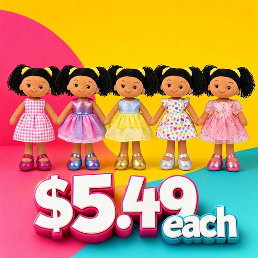 Rag Doll (10 Pack) Mattie - Perfect Soft Plush For Girls, $5.99 Each - LIMITED STOCK