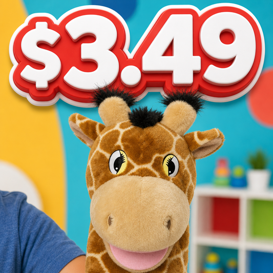 Jolie Hand Puppet - Giraffe, One-Size-Fits-Most (6 Pack) $3.49 Each