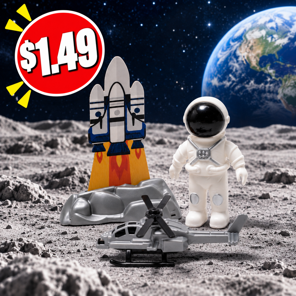 NASA Astronaut Play Set (12 Pack) 3-Piece Set - Official Toy $1.49 Per Set